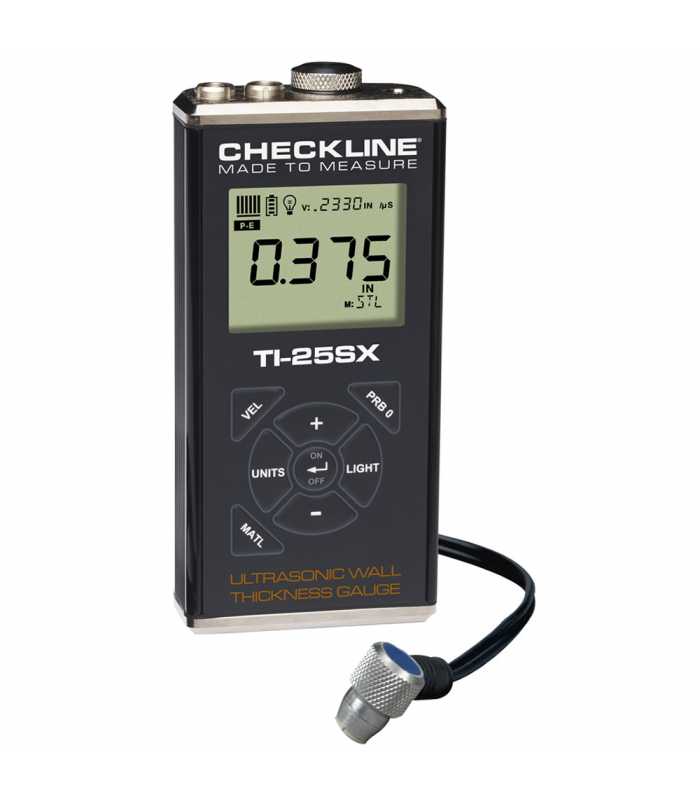 Checkline TI25SX [TI-25SX] General Purpose Ultrasonic Wall Thickness Gauge, 0.025 - 6.00 inches (0.60 - 150.0 mm)