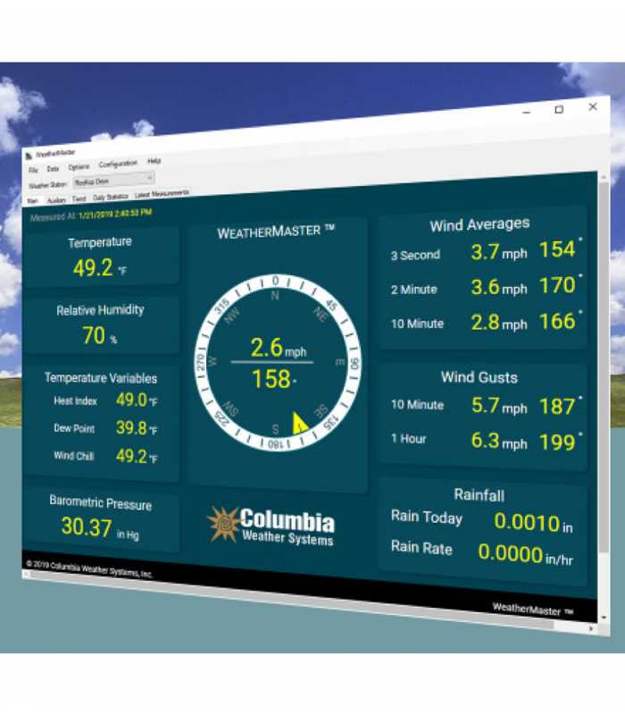Columbia 8290 [8290] WeatherMaster Software for Windows® Operating System