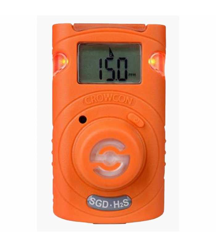 Crowcon Clip SGD [CL-H-5] Personal Maintenance Free Single Gas Disposable Monitor, H2S 5/10ppm