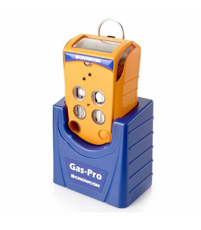 Crowcon Gas-Pro [GPA-0014-EA-C] 4-Gas Confined Space Entry Monitor, CO, H2S, O2, CH4 with Multi Region Cradle Charger, Non-pumped, No Flow Plate