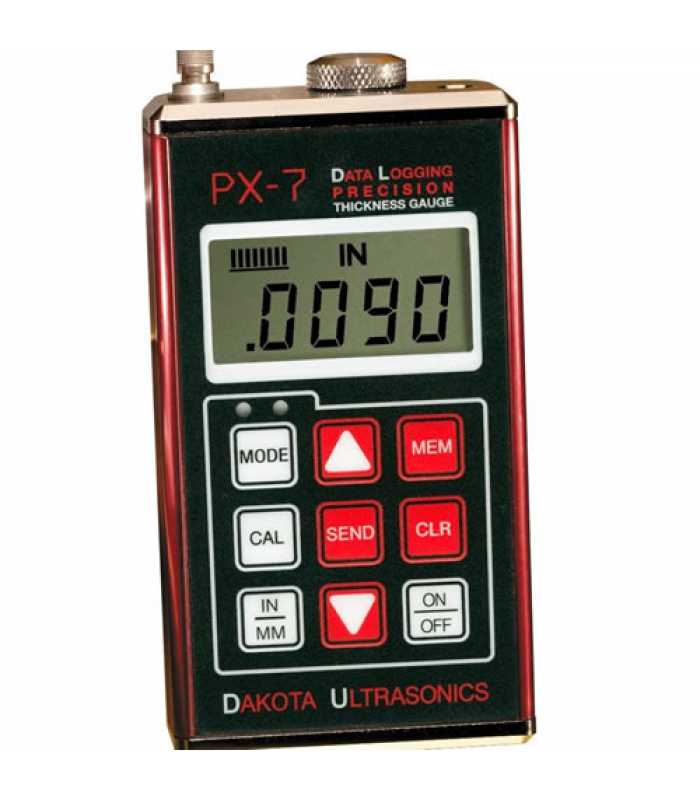 Dakota Ultrasonic PX-7DL Data Logging Precision Ultrasonic Wall Thickness Gauge