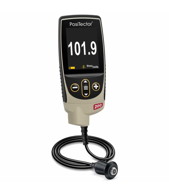 DeFelsko PosiTector 200 [200B1] Standard Coating Thickness Gauge with B Probe, 13 to 1,000 μm (0.5 to 40 mils)
