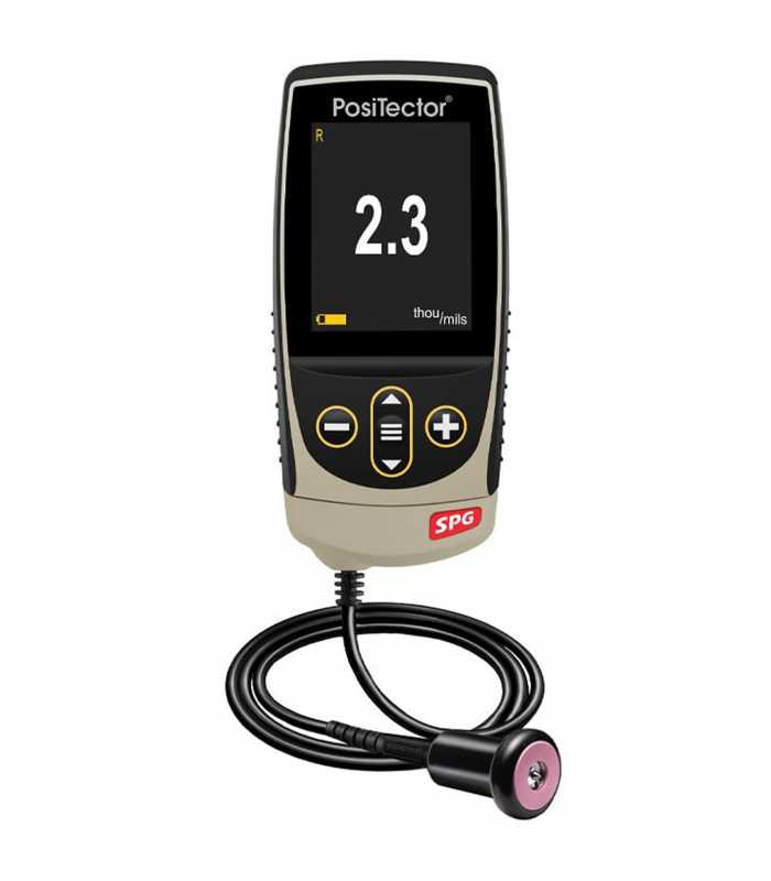 Defelsko PosiTector SPG [SPGS3-G] Advanced Surface Profile Gage With PRBSPGS-B Cabled Probe For Blasted Steel, Range: 0 – 500 μm (0 – 20 mils)