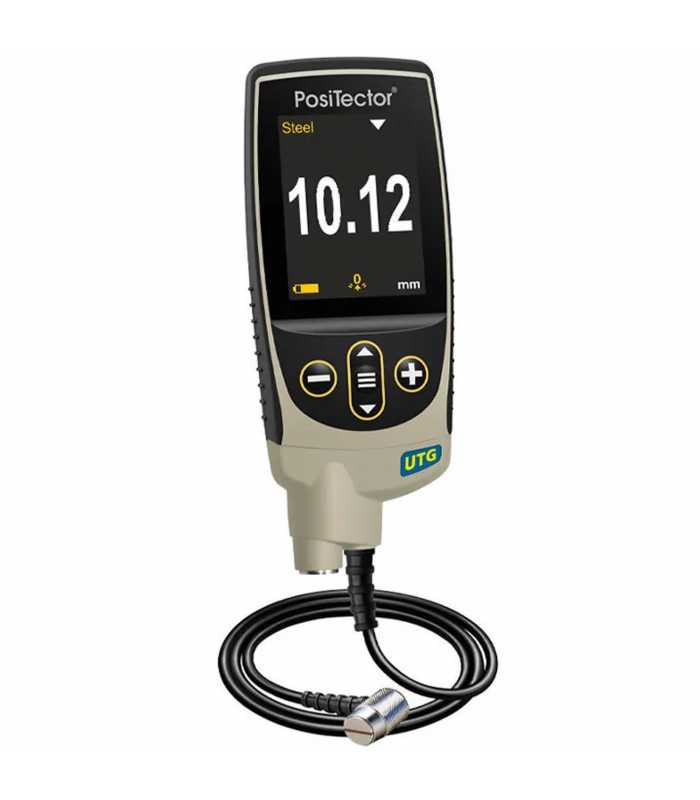 DeFelsko PosiTector UTG C [UTGC1-G] Standard Ultrasonic Thickness Gauge w/ PRBUTGC-C Corrosion Cabled Probe, 5 MHz Dual Element, 0.040" to 5.000" (1.00 to 125.00mm)