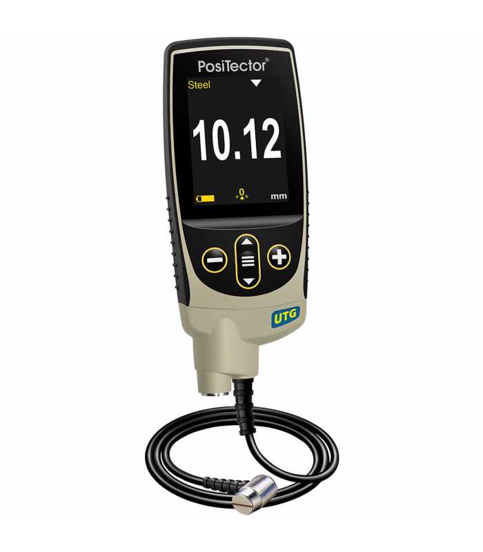 DeFelsko PosiTector UTG [UTGC3-G] Advanced Ultrasonic Thickness Gauge w/ PRBUTGC-C Corrosion Cabled Probe, 5 MHz Dual Element, 0.040" to 5.000" (1.00 to 125.00mm)