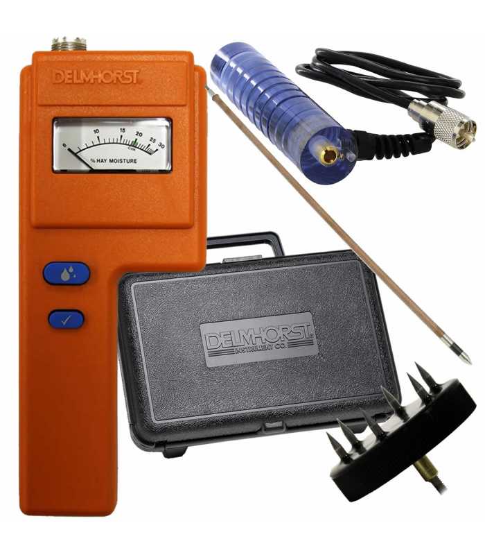 Delmhorst F-6 [F-6/6-30/18/PKG] Analog Hay Moisture Meter (6%-30% MC) Deluxe 18” Package