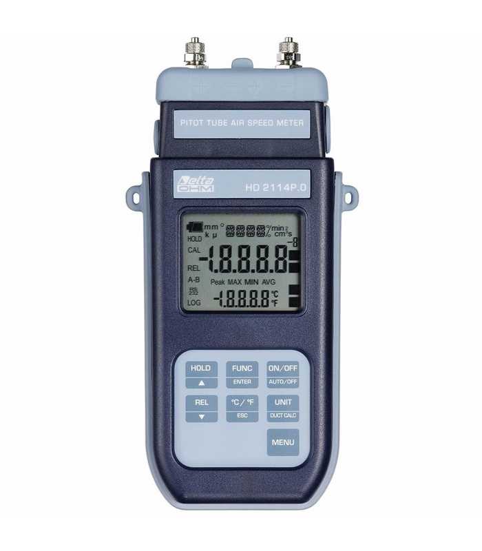 Delta Ohm HD2114P [HD2114P.0] Differential Pressure Manometer Velocity Meter