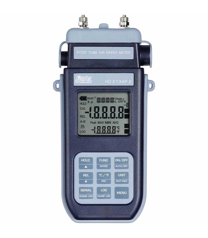 Delta Ohm HD2134P [HD2134P.2] Handheld Air Speed Micromanometer-Thermometer with Data Logger