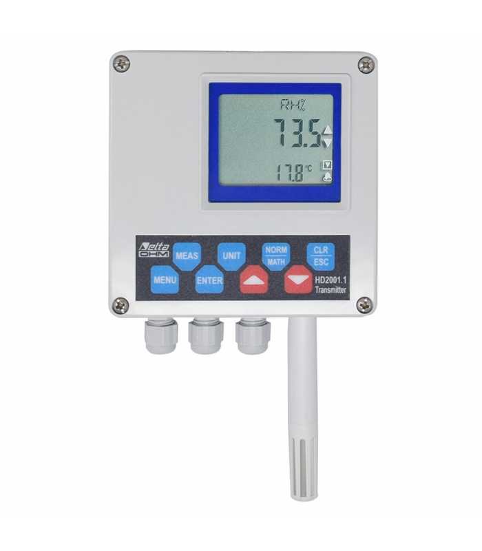 Delta Ohm HD2001 [HD2001.1] Relative Humidity, Temperature, Barometric Pressure Indicator Transmitter, RS232C, RS485 and Open Collector Output