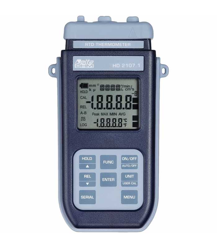Delta Ohm HD2107 [HD2107.2] Centesimal Thermometer with Data Logger and SICRAM Module Measuring Range –200°C +650°C.