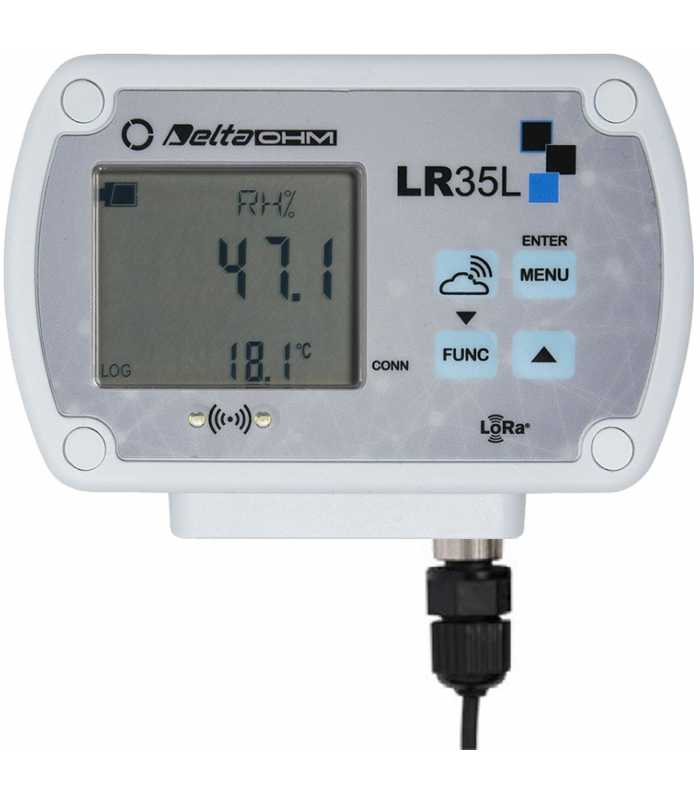 Delta Ohm LR35 [LR357P/1TC-G] Temperature LoRaWAN Data Logger w/ 1 Input, 68,000 Samples and Graphic LCD Display