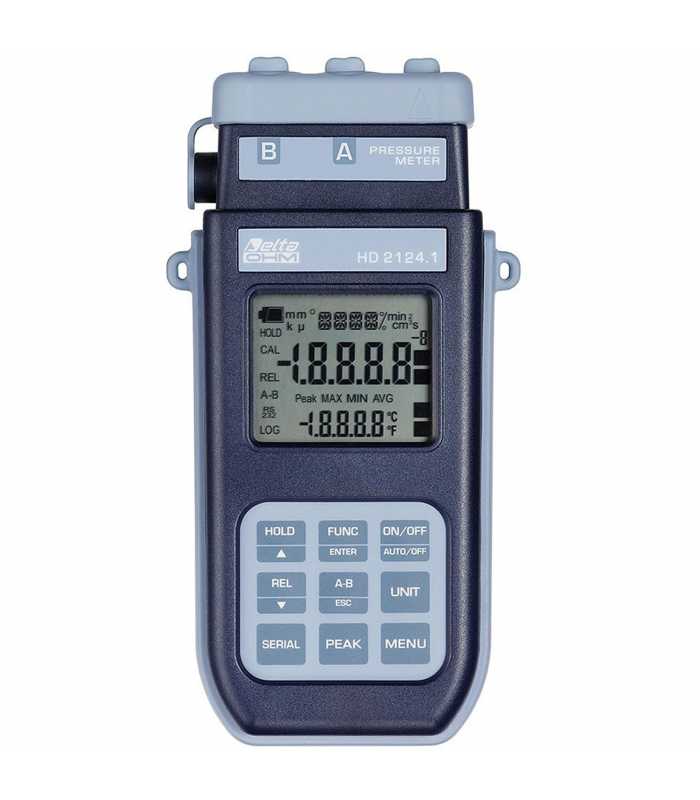 Delta Ohm HD2124 [HD2124.1] Manometer-Thermometer w/ Two Input for SICRAM Module