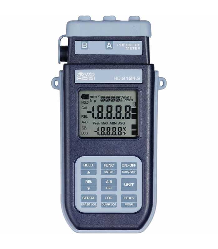 Delta Ohm HD21242 [HD2124.2] Manometer-Thermometer Data Logger w/ Two Input for SICRAM Module