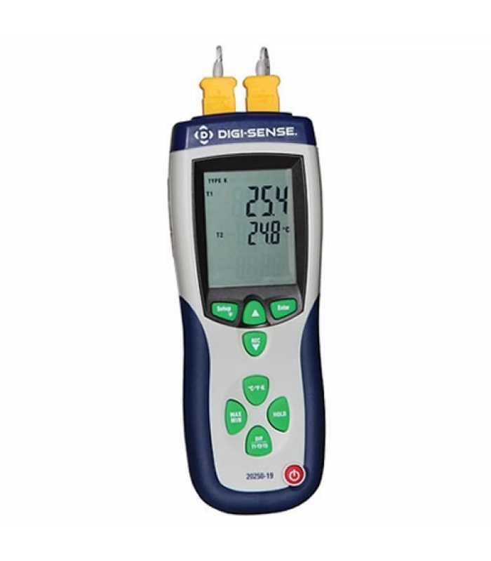 Digi-Sense 20250-02 Dual-Input Thermocouple Probe Thermometer -346 to 2501° F (-210 to 1372° C)