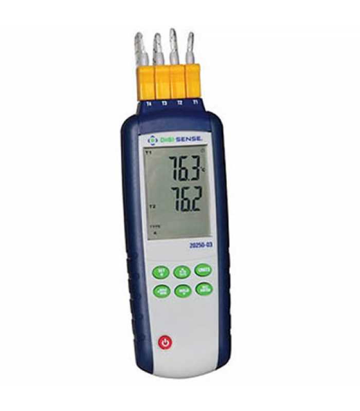 Digi-Sense 20250-03 4-Input Thermocouple Probe Thermometer -346 to 2501° F (-210 to 1372° C)