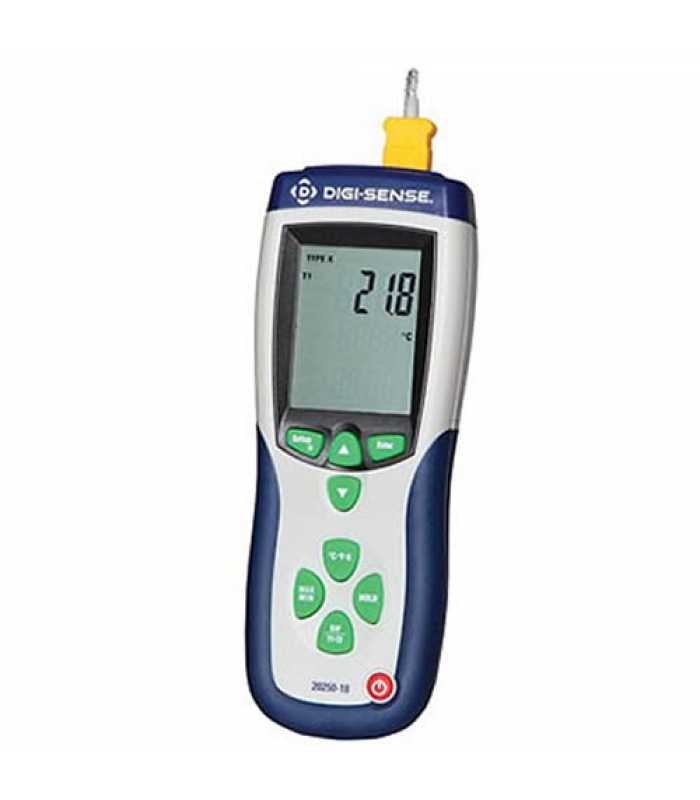 Digi-Sense 20250-18 Type K Single-Input Thermocouple Probe Thermometer -328 to 2501° F (-200 to 1372° C)