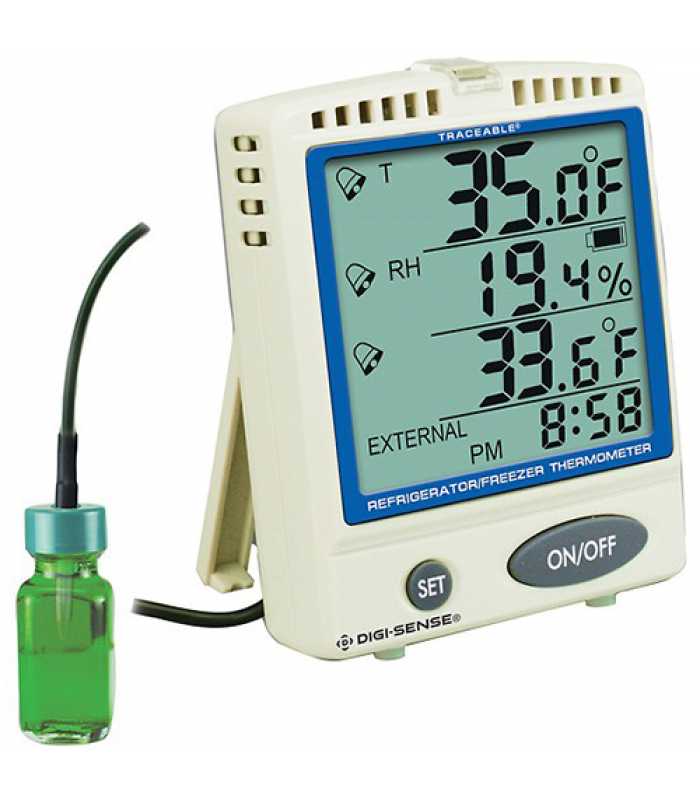 Digi-Sense 37803-84 [WD-37803-84] Refrigerator/Freezer Digital Thermometer with Memory Card and NIST-Traceable Calibration