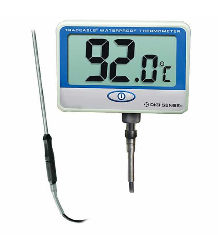 Digi-Sense 37803-87 [WD-37803-87] Remote Probe Digital Thermometer with NIST-Traceable Calibration, Extra Long, Waterproof