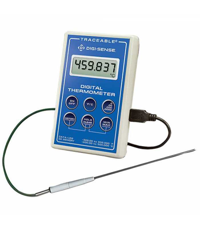 Digi-Sense 37804-06 [WD-37804-06] Scientific Single-Input RTD Thermometer with NIST-Traceable Calibration, Penetration Probe