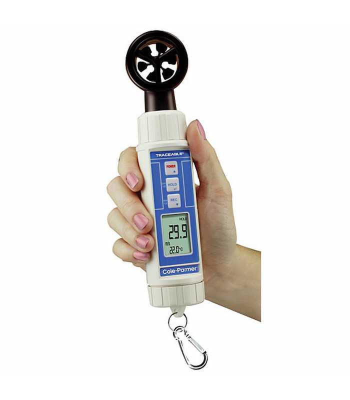 Digi-Sense 37955-12 [WD-37955-12] Traceable Vane Thermoanemometer with Air Velocity, Temperature