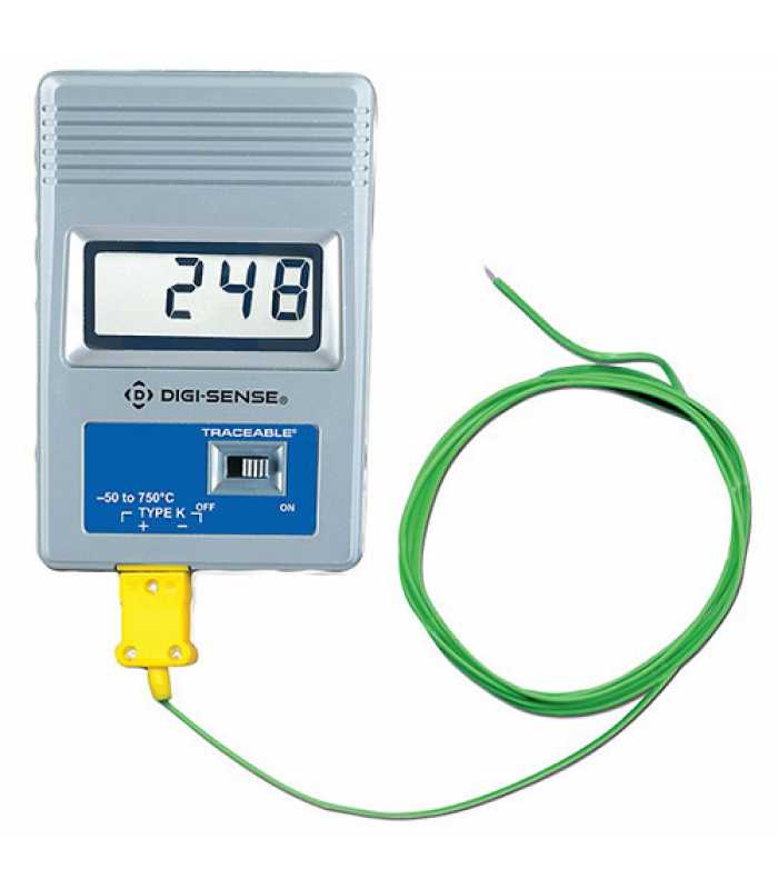 Digi-Sense 86460-05 [WD-86460-05] Remote-Monitoring Thermocouple Thermometer with NIST-Traceable Calibration, Celsius