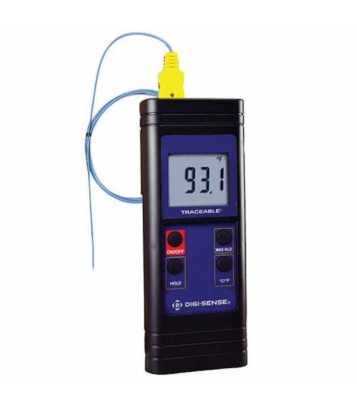 Digi-Sense 91210-07 [WD-91210-07] Big-Digit Thermocouple Thermometer with NIST-Traceable Calibration