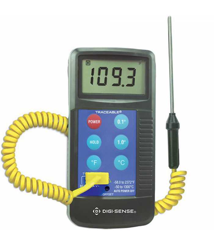 Digi-Sense 91210-45 [WD-91210-45] Workhorse Thermocouple Thermometer with NIST-Traceable Calibration