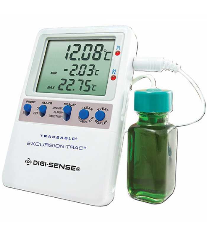 Digi-Sense 94460-07 [WD-94460-07] Excursion-Trac Datalogging Thermometer with NIST-Traceable Calibration, 1 Bottle Probe