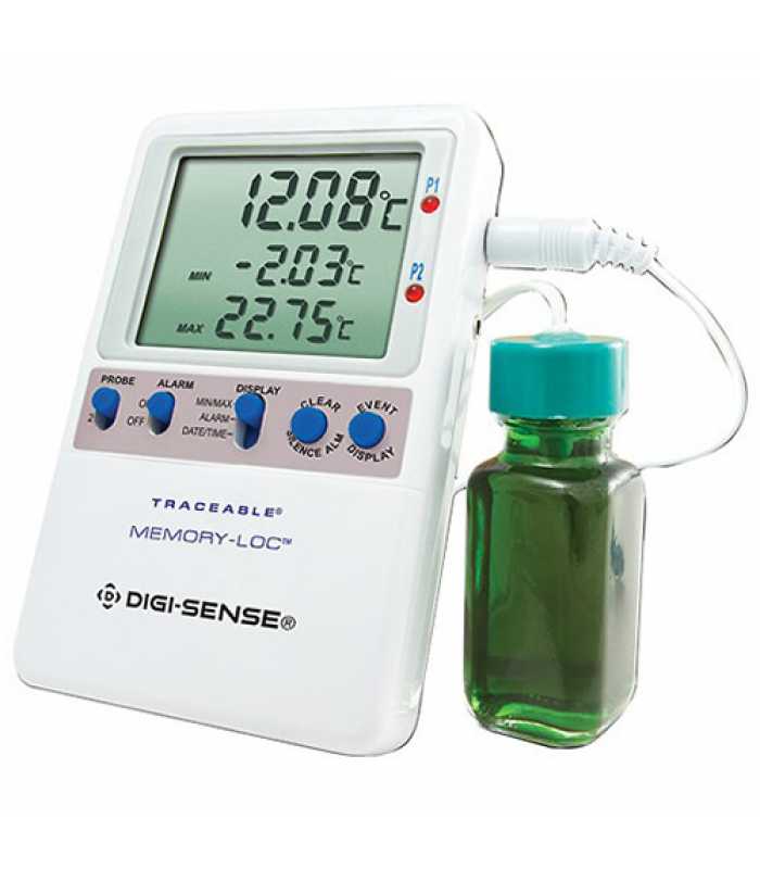 Digi-Sense 94460-37 [WD-94460-37] Memory-Loc Datalogging Thermometer with NIST-Traceable Calibration, 1 Bottle Probe