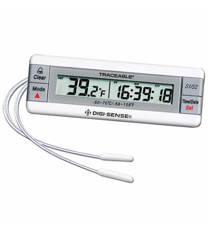 Digi-Sense 94460-61 [WD-94460-61] 2-Channel Digital Thermometer with NIST-Traceable Calibration, 2 Wire Probes