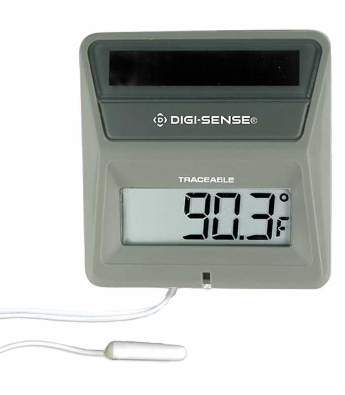 Digi-Sense 94460-75 [WD-94460-75] Solar-Powered Digital Thermometer with External Probe and NIST-Traceable Calibration
