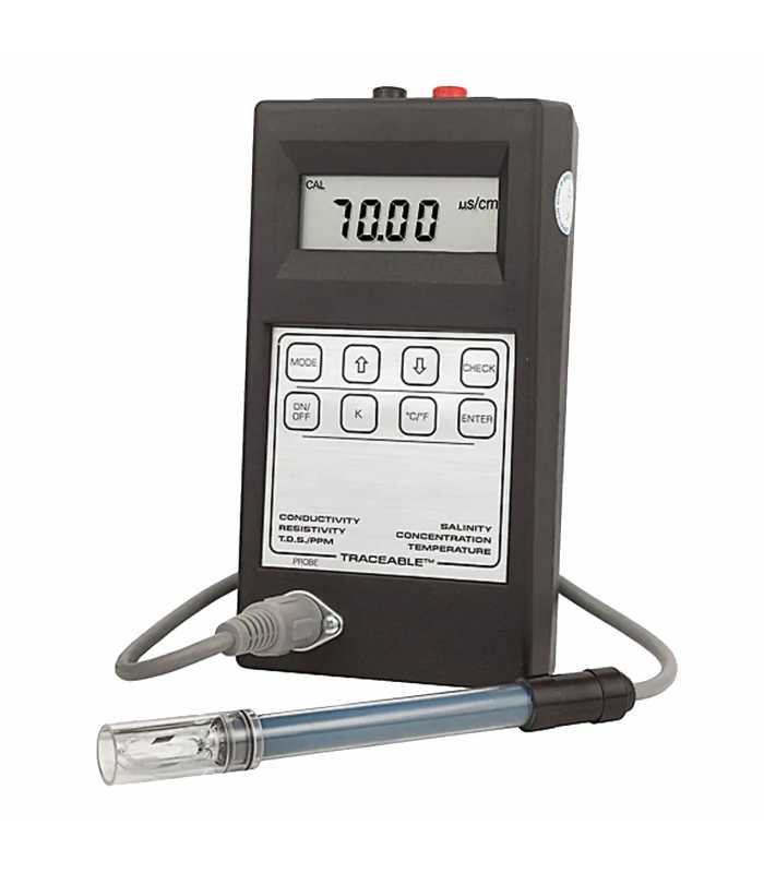 Digi-Sense 19601-04 [WD-19601-04] Traceable High-Accuracy Portable Conductivity Meter and Probe with calibration, 0 to 200,000 μS