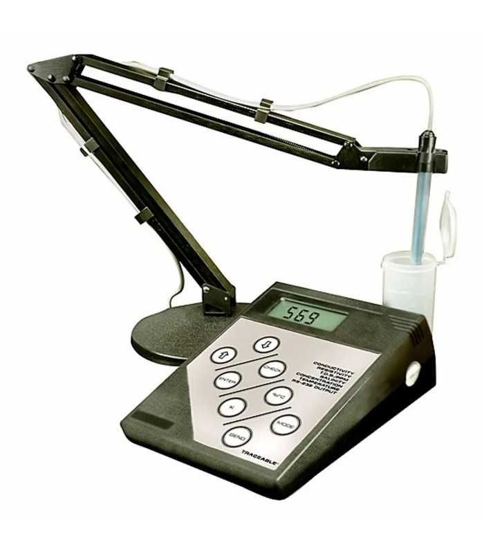 Digi-Sense 19601-06 [WD-19601-06] Traceable High-Accuracy Benchtop Conductivity Meter and Probe with Calibration, 0 to 200,000 μS