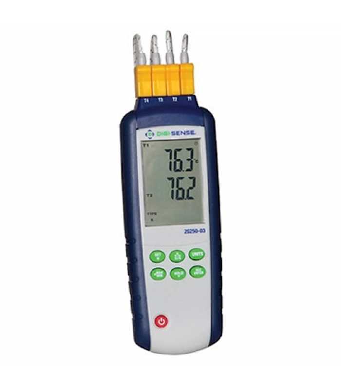 Digi-Sense WD-20250-03 [WD-20250-03] 4 Input Data Logging Thermocouple Thermometer
