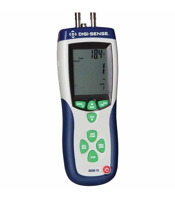 Digi-Sense 20250-13 [WD-20250-13] Pressure and Flow Meter with NIST-Traceable Calibration