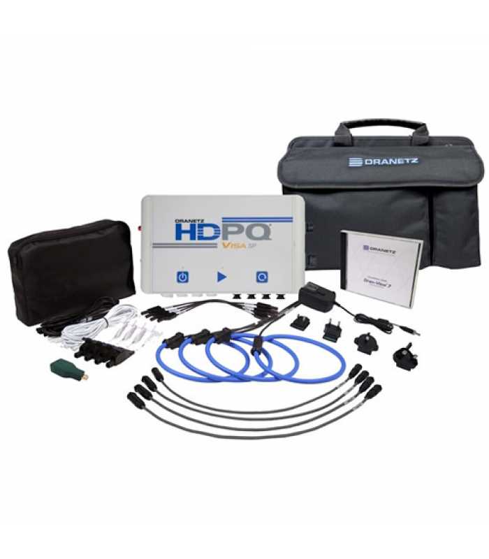 Dranetz HDPQ Visa SP [HDPQ-SPVAFLEX3KPKG] Power Quality Analyzer Kit, Three and Single Phase Probe 30/300/3000Amp