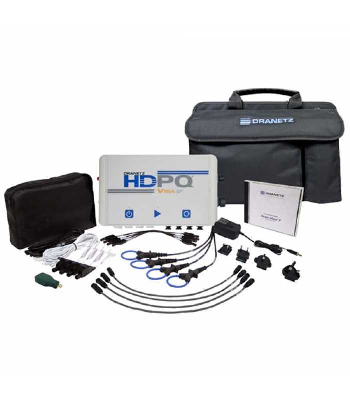 Dranetz HDPQ Visa SP [HDPQ-SPVAMFLEX3KPKG] Power Quality Analyzer Kit, Single Phase Probe 3/30/300Amp