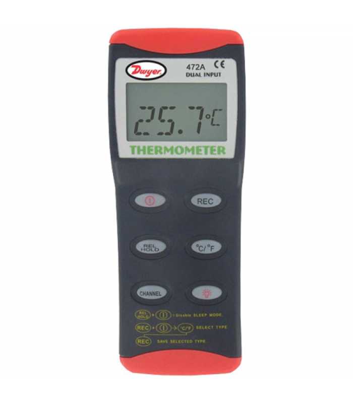 Dwyer 472A-1 Dual Input Thermocouple Thermometer
