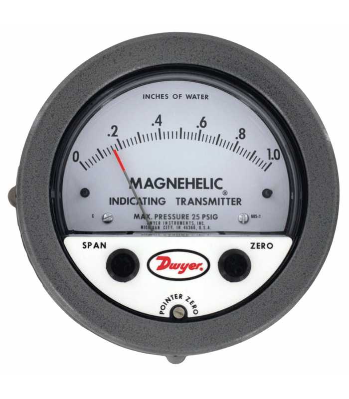 Dwyer A3000 Photohelic Pressure Switch - mmH2O