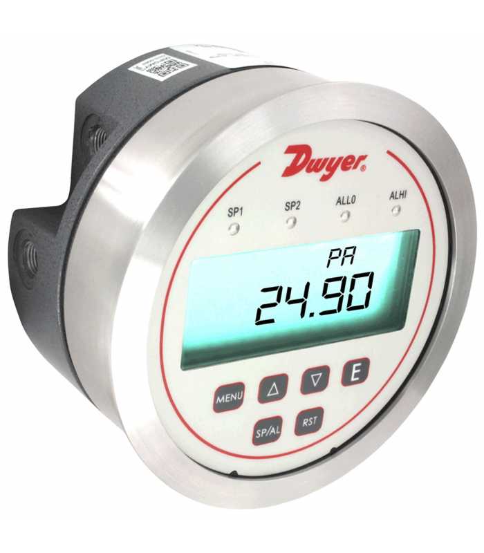 Dwyer DH3 [DH3-002] Digihelic Differential Pressure Controller, 1/8˝ NPT Female, 0 to 0.25 inH2O