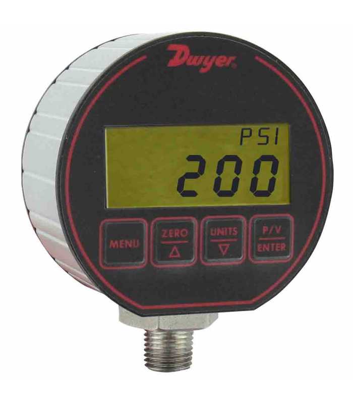 Dwyer DPG-200 [DPG 210] Digital Pressure Gauge, Transmitter, and Switch, 1/4 inch NPT, 0.25% Accuracy, 3000.0 psi