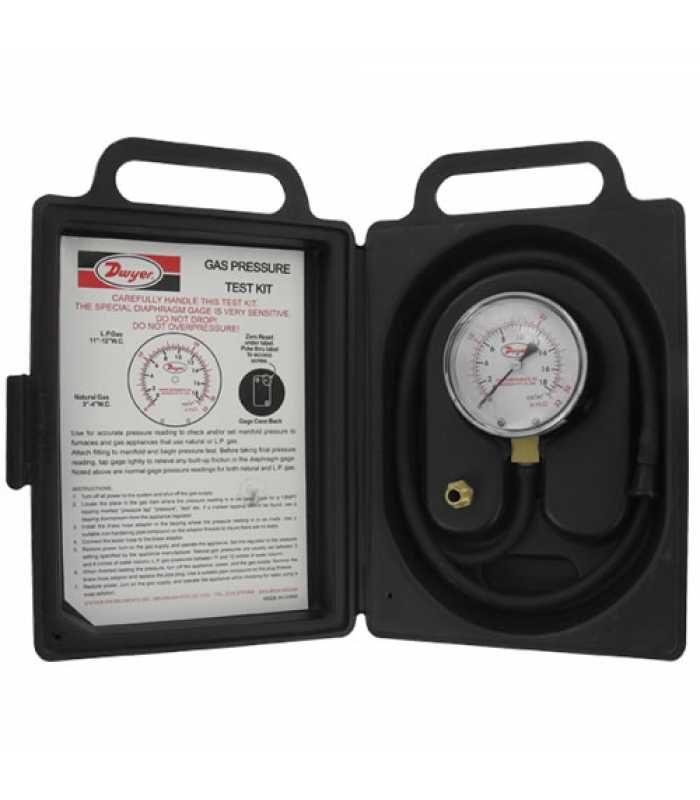Dwyer LPTK [LPTK-02] Gas Pressure Test Kit, 0 to 32 inH2O (0 to 18.5 oz/in²)