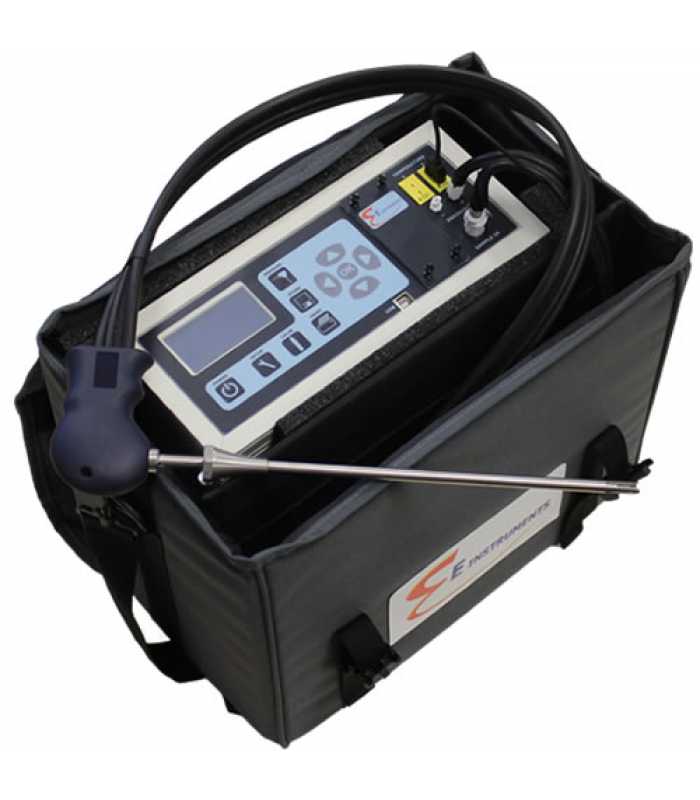 E Instruments E8500 [E8500-OCN-0-12] Portable Industrial Flue Gas & Emissions Analyzer with O2 (0-25%), CO (0-8000ppm), & NO/NOx (0-4000ppm) Gas Sensors