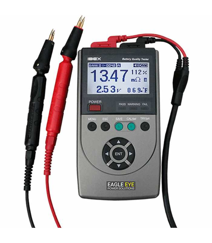 [IBEX-EX] Portable Resistance Battery Tester EX Kit with Serial Comm Software