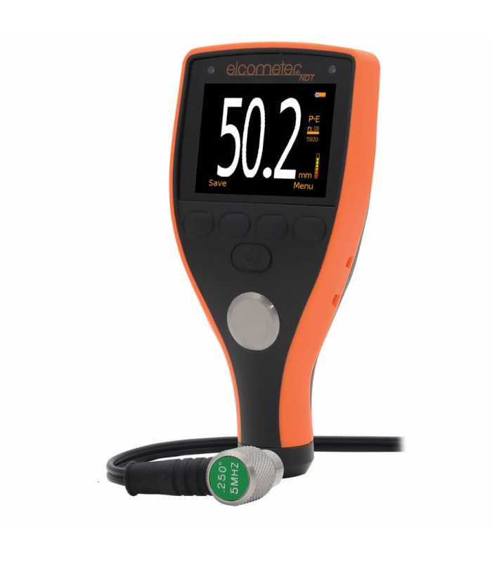 Elcometer MTG [MTG8BDL-TXC] Ultrasonic Material Thickness Gauge with Data Logging With Transducer