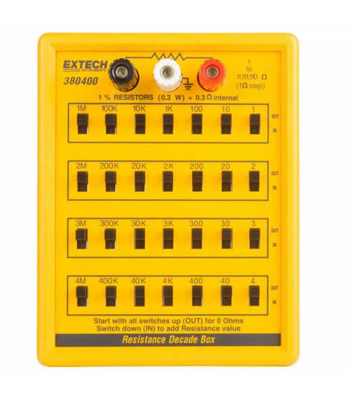 Extech 380400 Resistance Decade Box with 7 Decade Ranges of Resistance