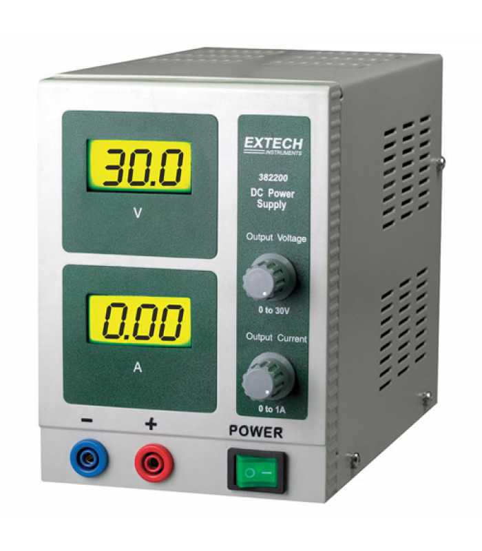 Extech 382200 Single Output DC Power Supply, 30V/1A