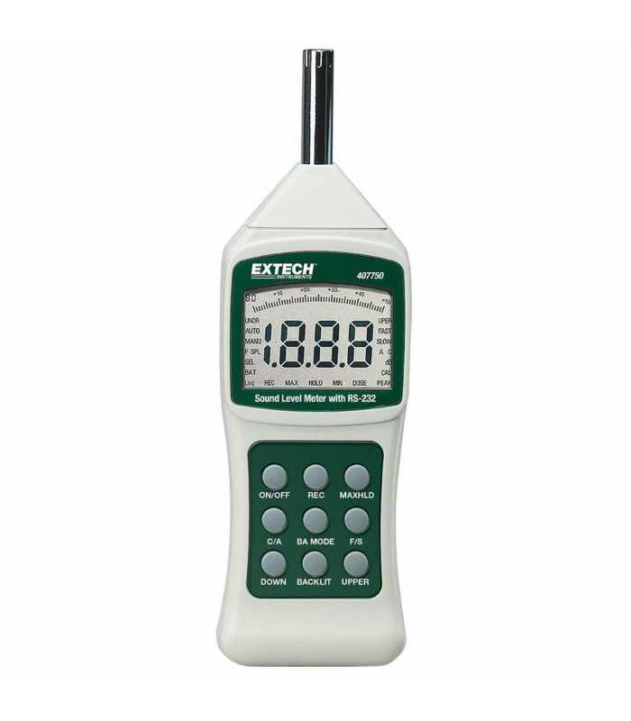 Extech 407750 [407750-NIST] Sound Level Meter with PC Interface and NIST Calibration