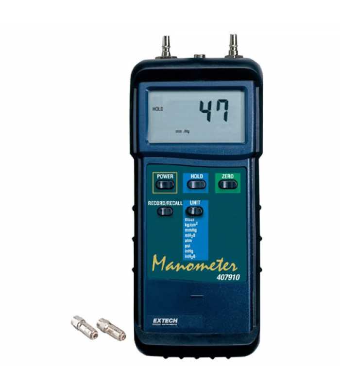 Extech 407910 Heavy Duty Differential Pressure Manometer, 29 PSI