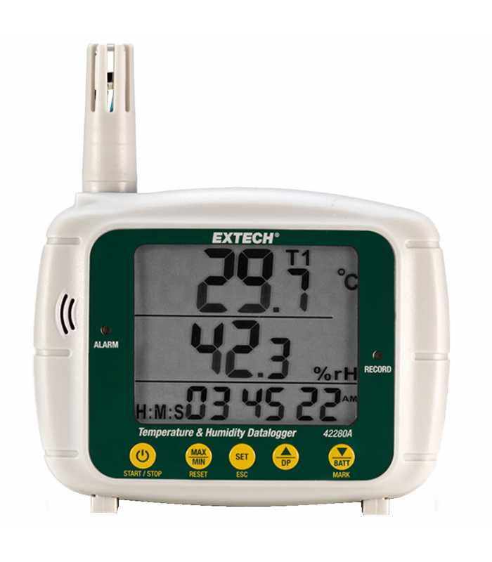 Extech 42280A [42280A-NIST] Temperature and Humidity Data Logger, -4 to 152°F (-20 to 70°C) With NIST Calibration